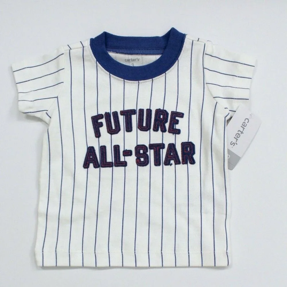 Carter's 3-Piece Bodysuit, Stripe Shirt and Shorts 3M